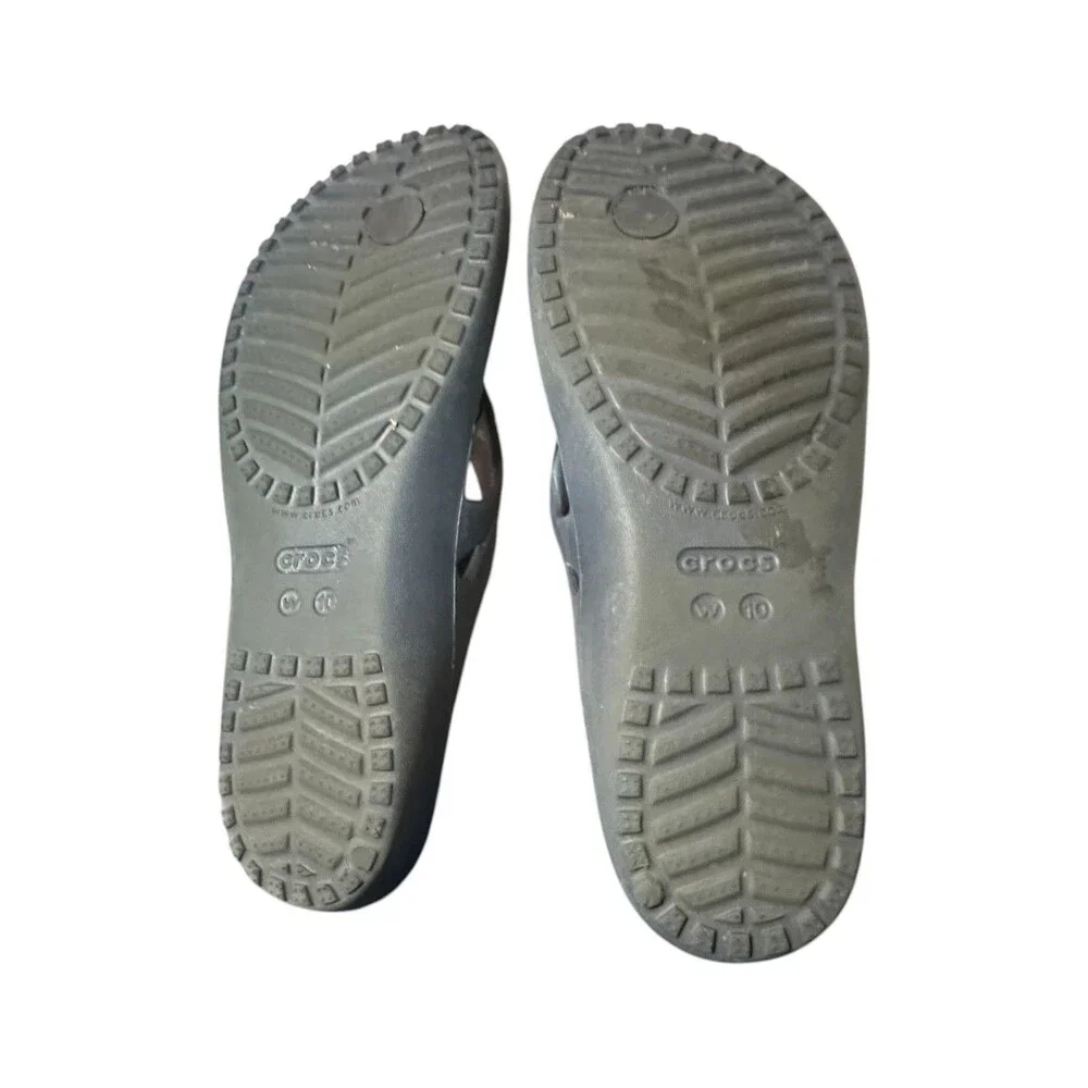 Crocs Sandals Womens 10 Kadee II Flip Flop Thong Navy Toe Post Casual 202492